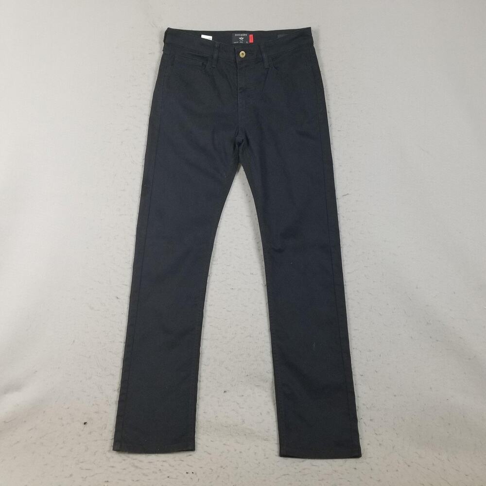 Dockers Slim Taper Jeans Mens 30x34 Black All Seasons Tech Stretch Denim Pants